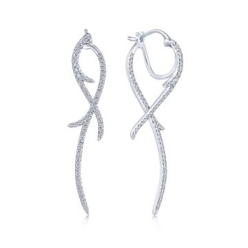 Gabriel & Co. 14k White Gold Kaslique Diamond Drop Earrings