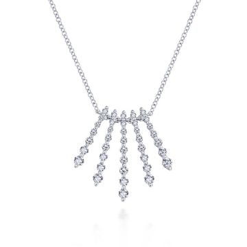 Gabriel & Co. 14k White Gold Kaslique Diamond Necklace