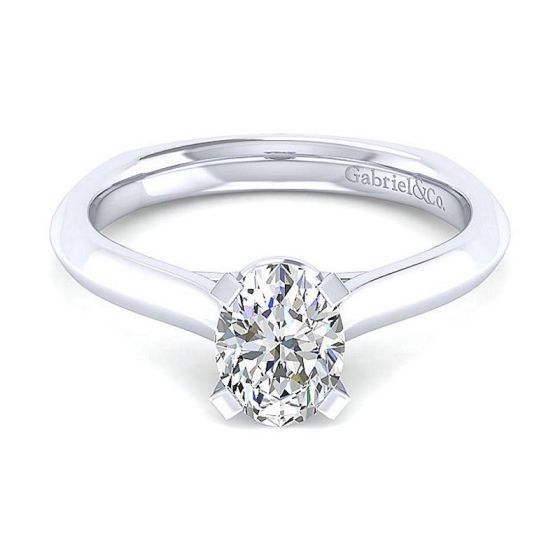 heuvel galerij neef Gabriel & Co 14K White Gold Rina Solitaire Diamond Engagement Ring |  Quicksilver Jewelry