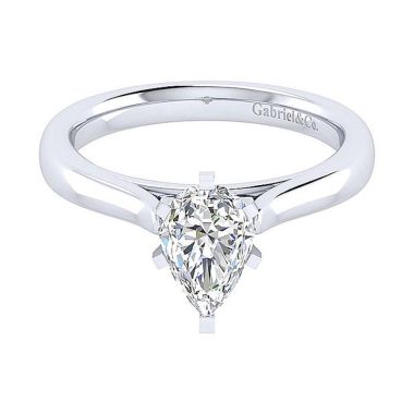 Gabriel & Co 14K White Gold Classic Solitaire Diamond Engagement Ring